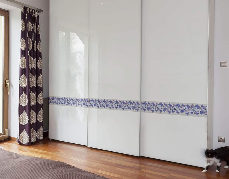 WallDesign Blue Columbine Flowers with Leaves Wall Frieze Border - 5.25 inch Width by 5 ft Length - Image 2