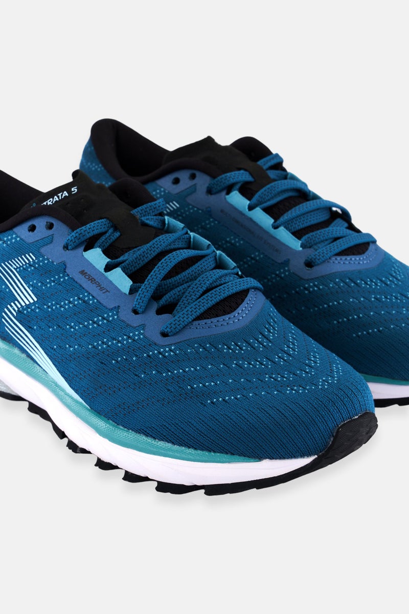 361 Degrees أحذية جري نسائية ستراتا مزودة بأربطة، أزرق تيلي/مجموعة - Image 3