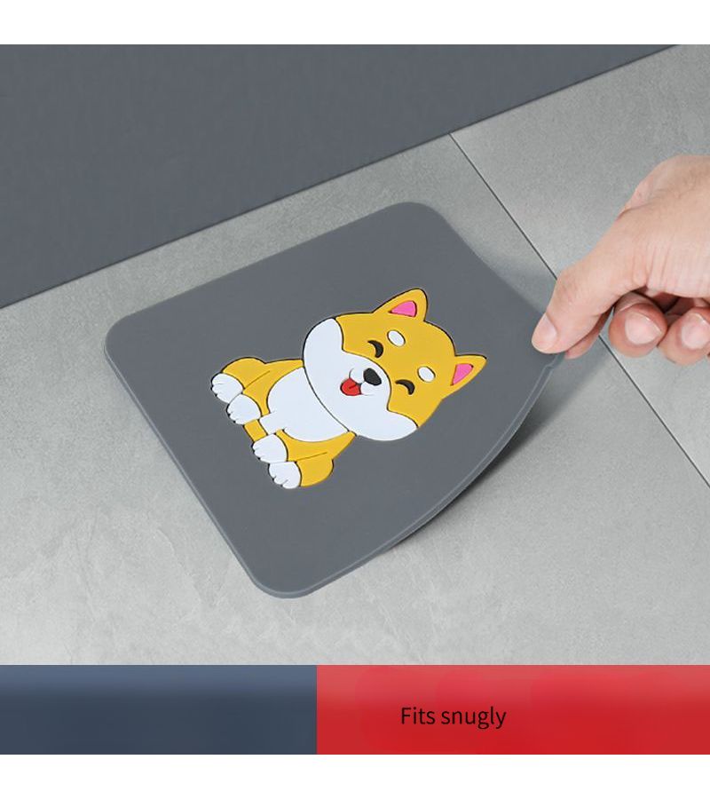 Playful Dog Blue Drain Cover Anti Odor Pad For Bathroom Kitchen Insect Proof - Image 1