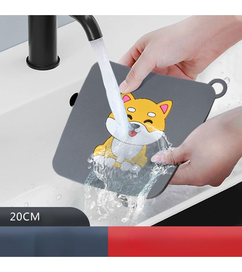 Playful Dog Blue Drain Cover Anti Odor Pad For Bathroom Kitchen Insect Proof - Image 4