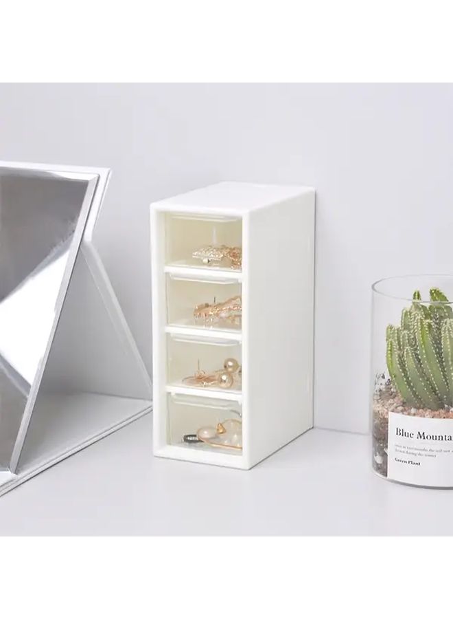 1pc Dust Proof 9 Grid And 4 Grid Small Drawer Jewelry Storage Box Clear Plastic Organizer For Crafts Beads And Accessories With Removable Dividers - Image 2