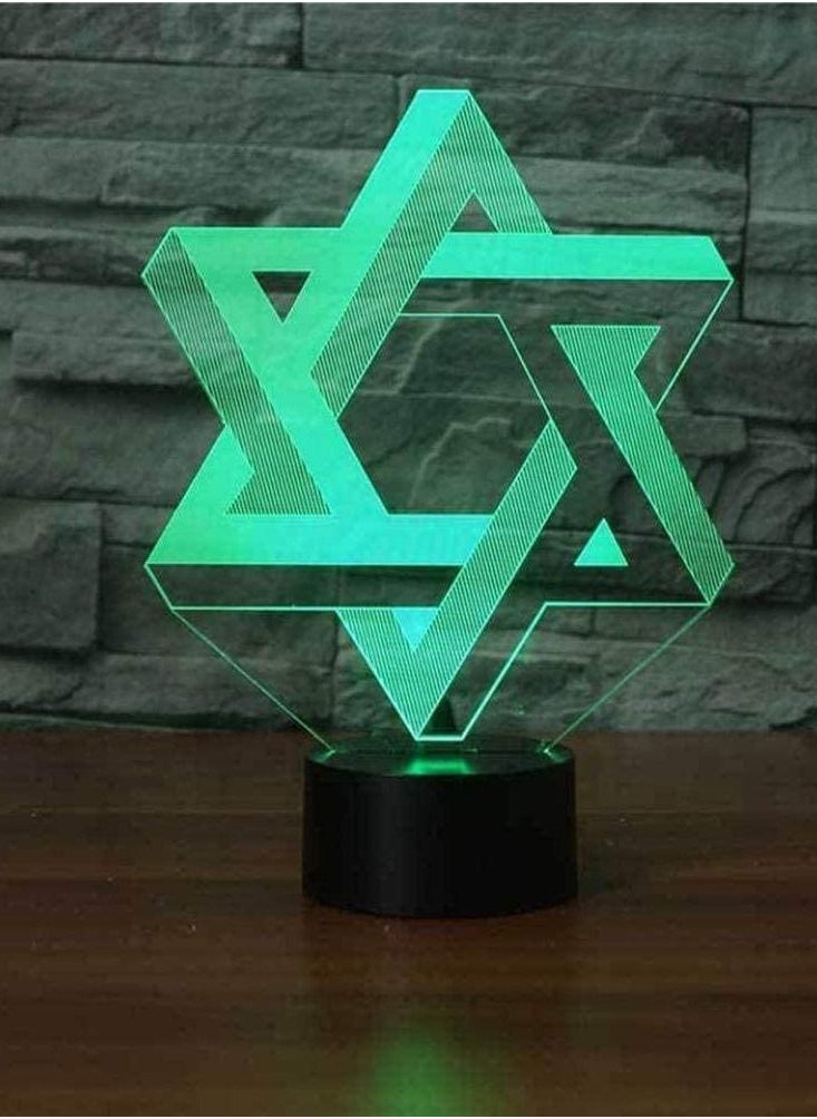 althiqahkey Multicolour 3D Illusion Lamp LED Night Light Unicorn Baby 16 Color Changing  - Image 2