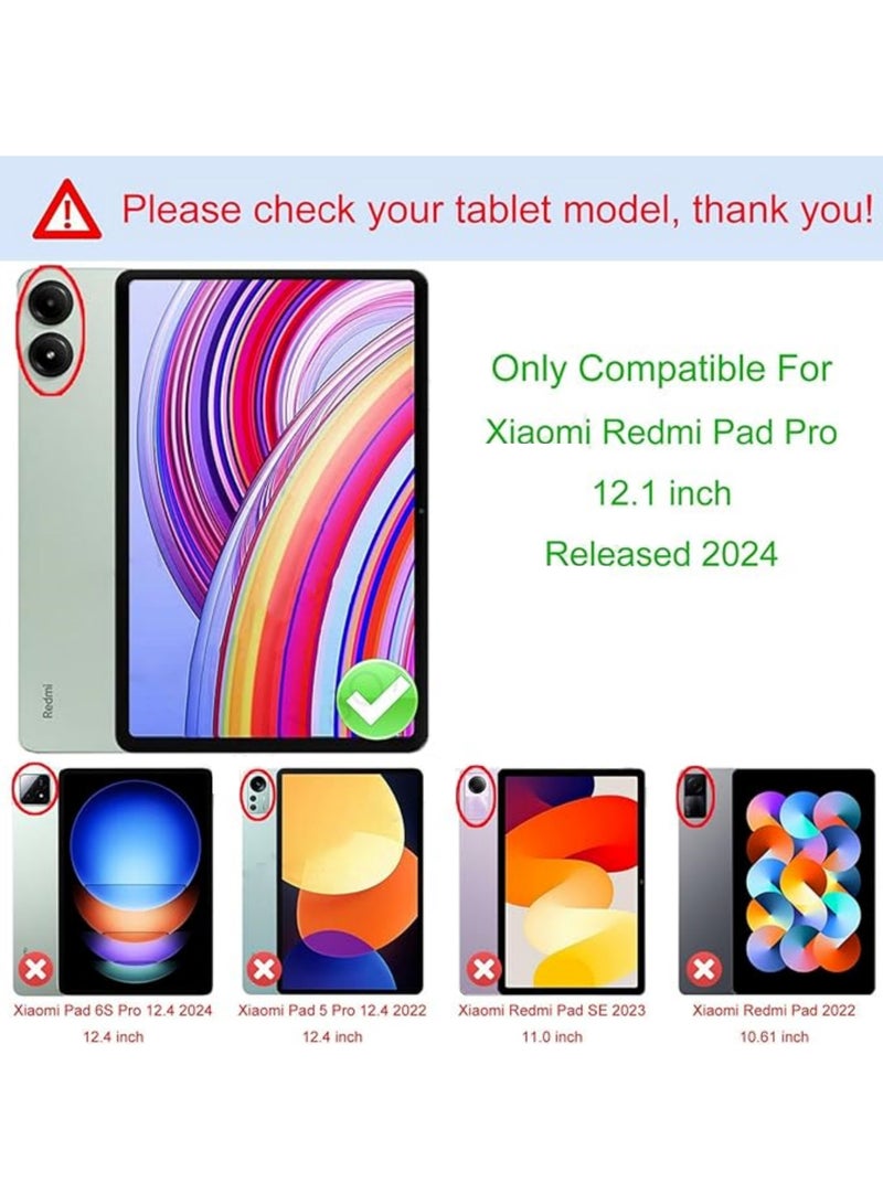 Rock Pow Cover Case For Xiaomi Poco Pad/Redmi Pad Pro 12.1 inch 2024 Cover, Airbag Drop Protection, Soft Flexible Silicone TPU Shockproof Anti Yellowing, Slim-Fit for Xiaomi Poco Pad/Redmi Pad Pro 12.1 inch 2024 - Image 2