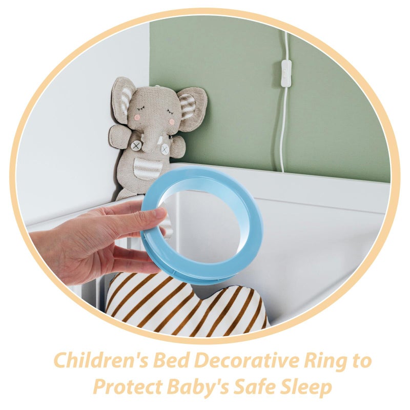 Blue Double Layer Safety Ring Bunk Bed Guard Circle Clips ABS Plastic - Image 4