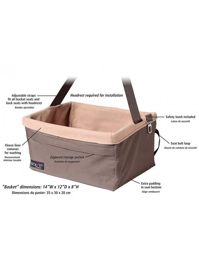 PetSafe Happy Ride Booster Seat - Dog Booster Seat for Cars, Trucks and SUVs - Easy to Adjust Strap - Durable Fleece Liner is Machine Washable and Easy to Clean - Medium, Brown - Image 5