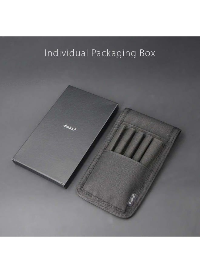 diodrio Belt Pen Holder, Pencil Holder Pouch, Pen Sleeve Case Holster for Belt, Hold Multiple pens, Hold 6 Inch Ruler, 4 Pens and a Marker. Made of Durable Fabrics, Detachable, Black. - Image 5