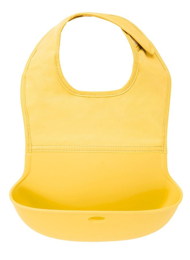 Waterproof Silicone Roll Up  Feeding Baby Bib with Comfort-Fit Fabric Neck - Image 2