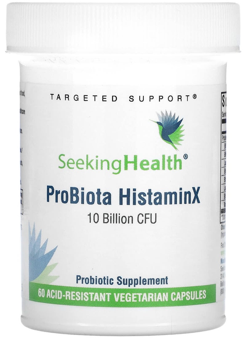 Seeking Health - ProBiota HistaminX, 10 Billion CFU, 60 Acid-Resistant Vegetarian Capsules - Image 1