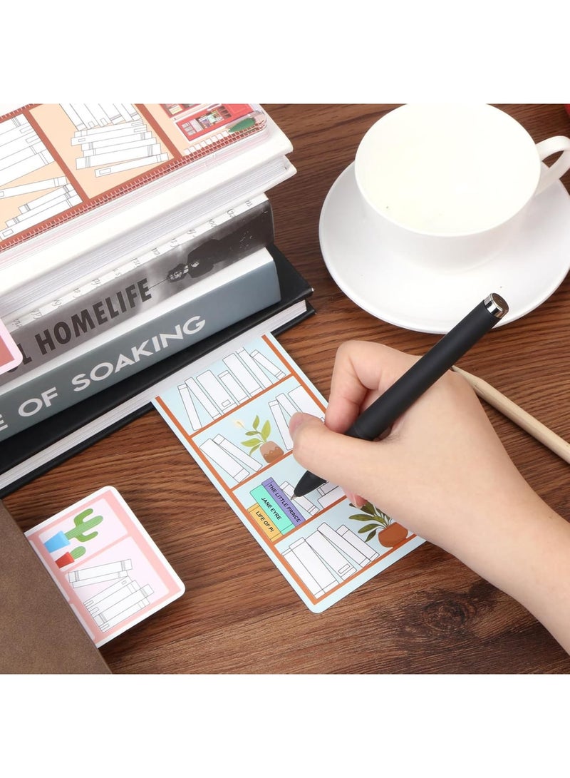 SYOSI Bookmarks, 100 Double-Sided Page Markers with Bookshelf Design, Cute Reading Book Marks for Students Women Book Lovers, School Office Library Supplies - Image 5