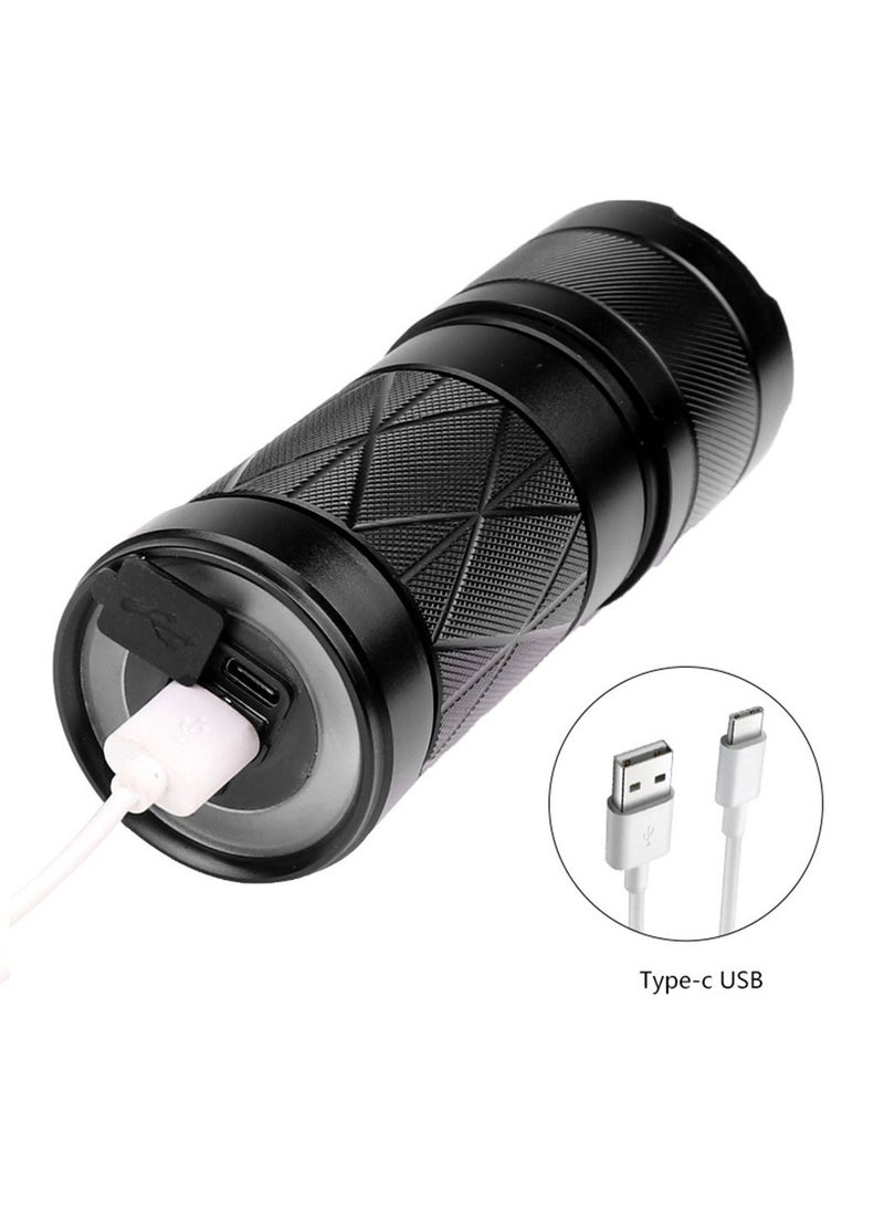 6600mAh 30W Rechargeable Powerful Laser Flashlight Black - Image 2