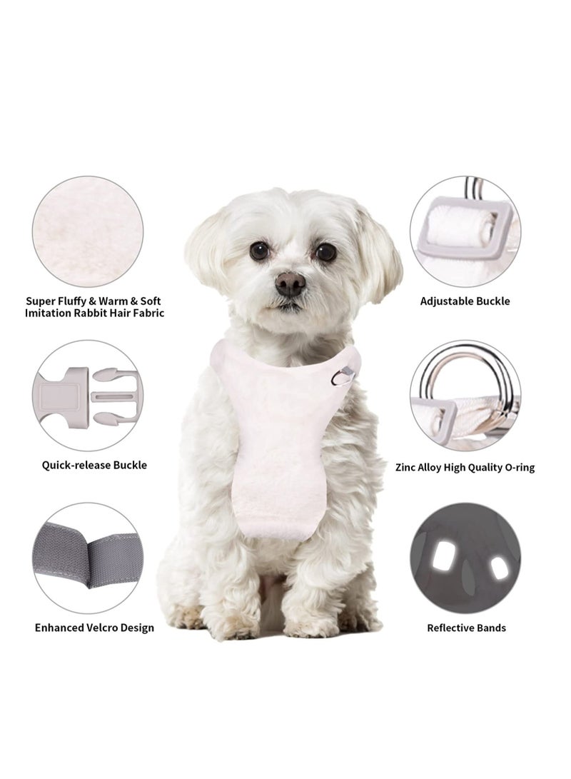 حزام ونظام ربط للكلاب ناعم ودافئ مع سترة شتوية مريحة مزودة بأشرطة عاكسة، حماية من الاختناق، حزام لطيف للحيوانات الأليفة يناسب الكلاب الصغيرة والمتوسطة والكبيرة. - Image 4