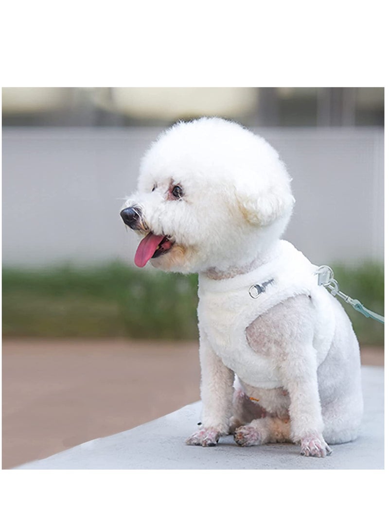 حزام ونظام ربط للكلاب ناعم ودافئ مع سترة شتوية مريحة مزودة بأشرطة عاكسة، حماية من الاختناق، حزام لطيف للحيوانات الأليفة يناسب الكلاب الصغيرة والمتوسطة والكبيرة. - Image 3