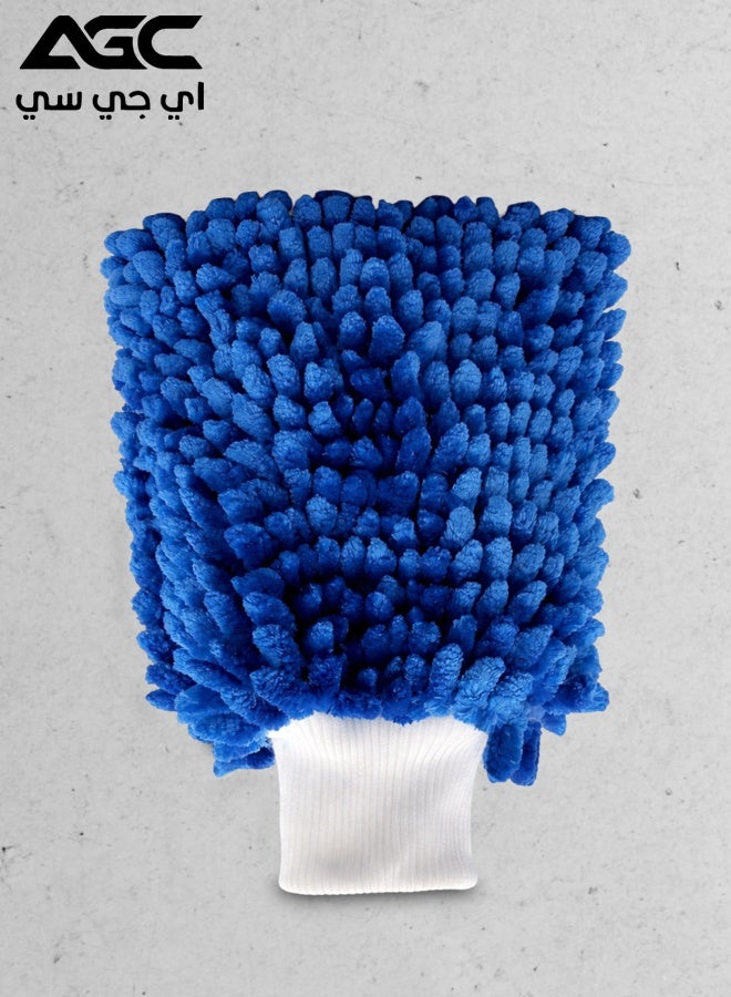 Agc Microfiber Chenille Wash Mitt Double Sided Car Cleaning Glove Ultra Absorbent Scratch Free Vehicle Bike Boat Interior Exterior Wash Duster Elastic Wrist Cuff Machine Washable Reusable Cleaning Mitt Size 24 x 17 cm Household Home CareToolsProX - Image 1
