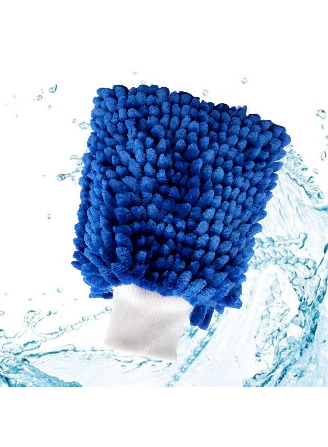 Agc Microfiber Chenille Wash Mitt Double Sided Car Cleaning Glove Ultra Absorbent Scratch Free Vehicle Bike Boat Interior Exterior Wash Duster Elastic Wrist Cuff Machine Washable Reusable Cleaning Mitt Size 24 x 17 cm Household Home CareToolsProX - Image 5