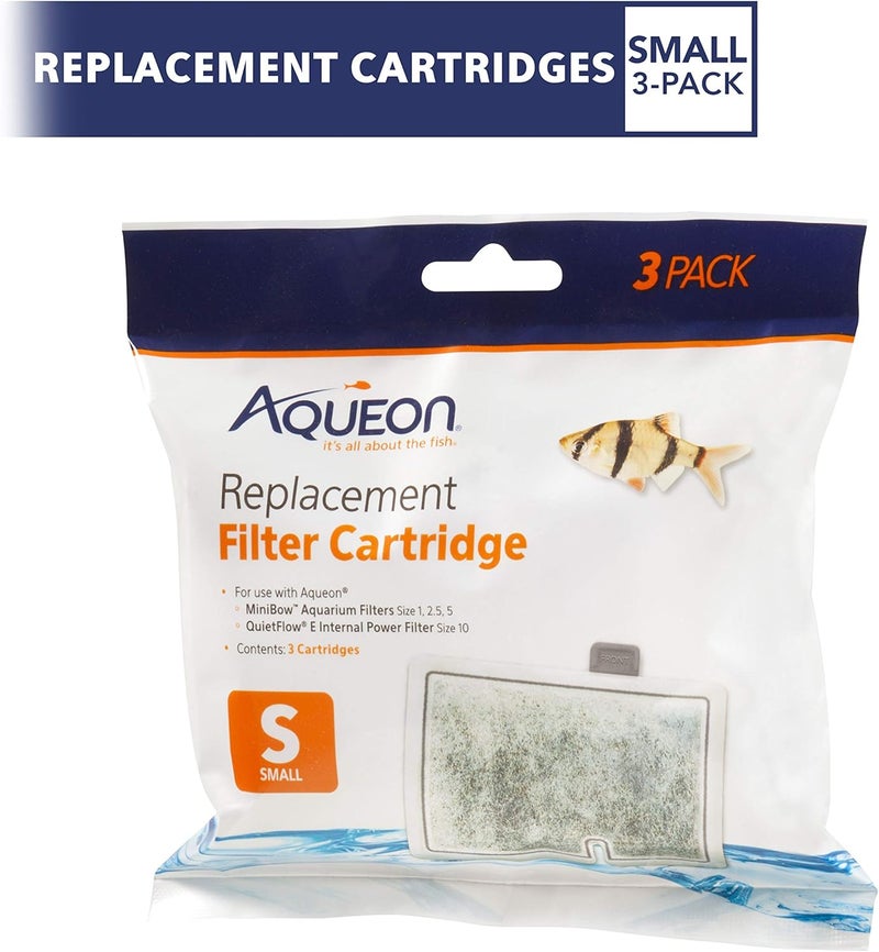 Aqueon QuietFlow Replacement Filter Cartridge, Small, 3-Pack for MiniBow and QuietFlow Filters - Image 2