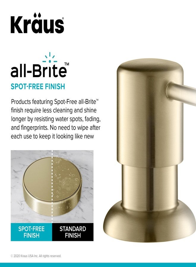 كراوس موزع صابون مطبخ كراوس سبوت فري بودن™ بلمسة نهائية من الفولاذ المقاوم للصدأ All-Brite، KSD-53SFS - Image 4