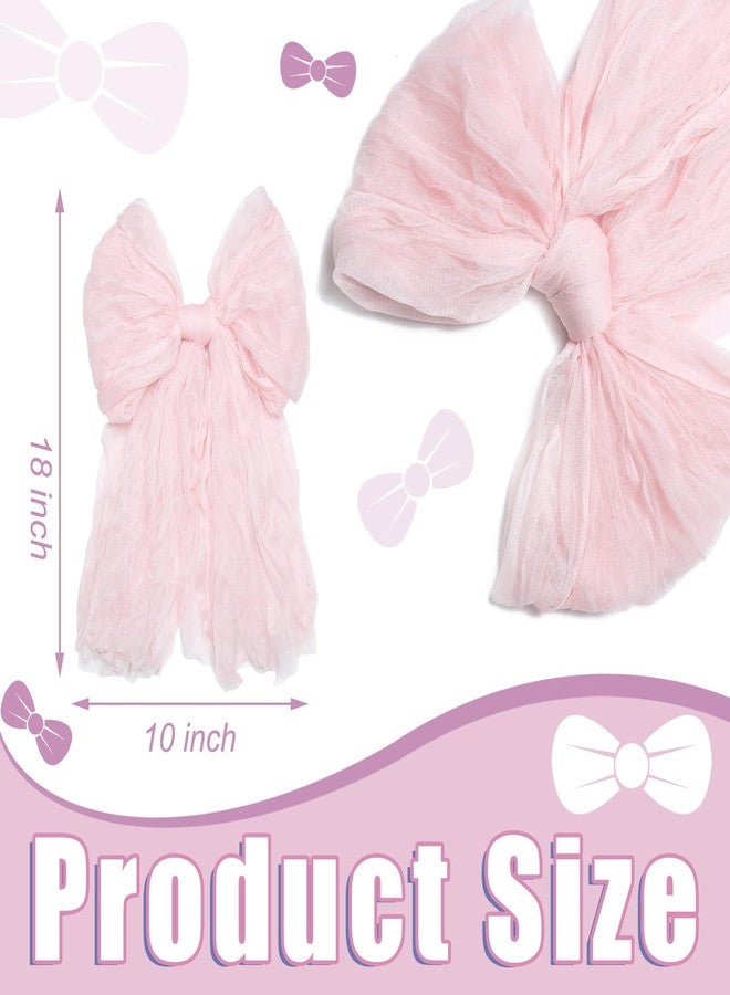 XunYee 3 Pack Large Pink Bows for Decoration 10 x 18 Inches Giant Big Crib Pink Bow Nursery Decor Coquette Party Decor for Wall Birthday Bachelorette Baby Shower Bridal Shower Wedding Supplies - Image 2