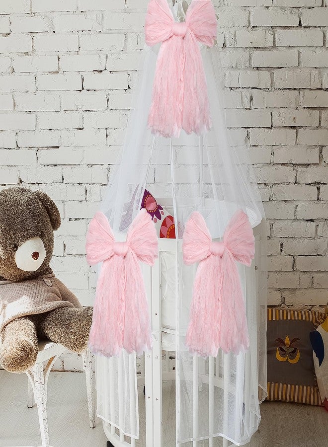 XunYee 3 Pack Large Pink Bows for Decoration 10 x 18 Inches Giant Big Crib Pink Bow Nursery Decor Coquette Party Decor for Wall Birthday Bachelorette Baby Shower Bridal Shower Wedding Supplies - Image 5