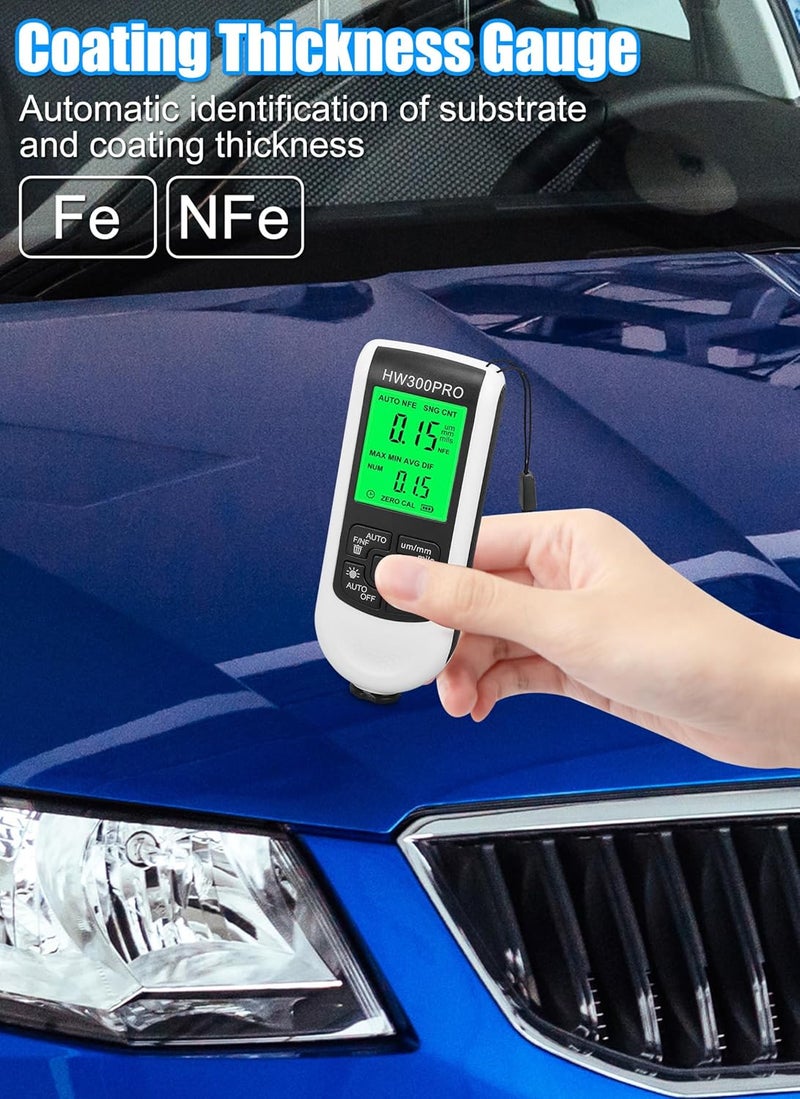 Digital Coating Thickness Gauge ABS Portable Auto Shutdown for Car Paint Measurement Black - Image 3