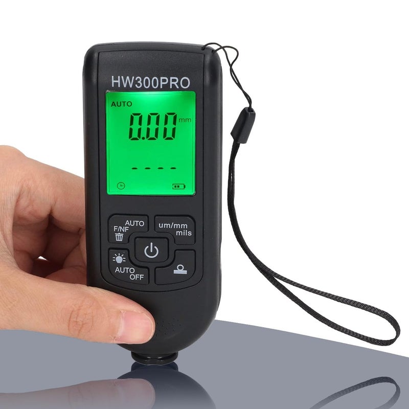 Digital Coating Thickness Gauge ABS Portable Auto Shutdown for Car Paint Measurement Black - Image 1