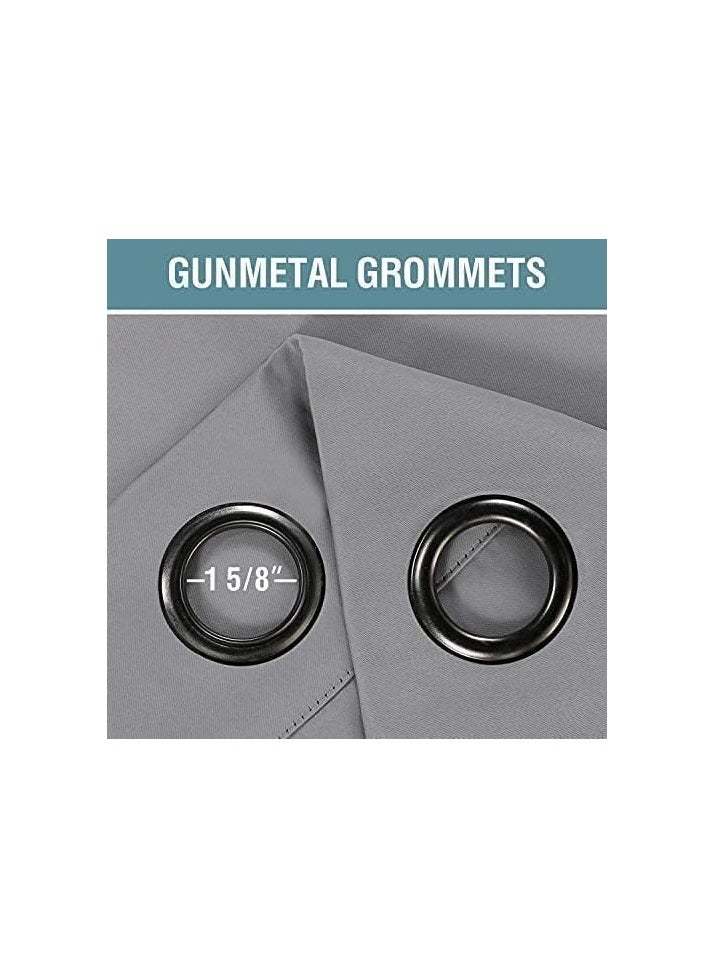 Intex Curtains House - Intex Curtains House Luxury Blackout Curtains-Steel Grommets-Thermal Insulated Fabric-For Room Darkness - 1 Panel - Image 1