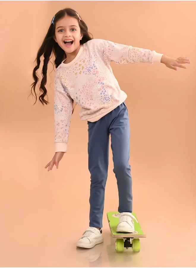 LILPICKS Girls Sweatshirt with Jogger Set