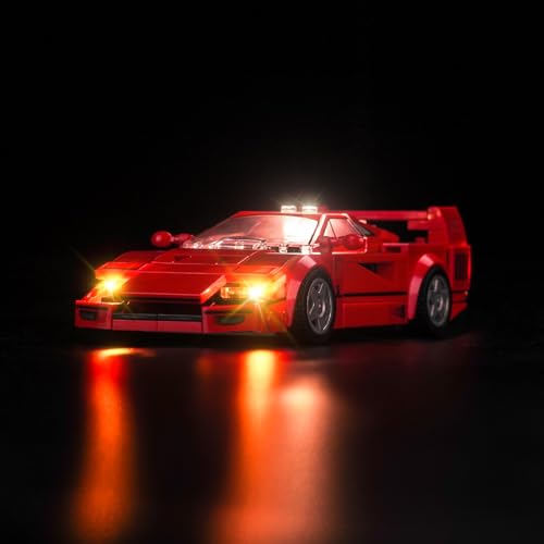 BrickBling LED Lights Compatible with Lego Speed Champions Ferrari F40 Supercar Creative Light Kit Compatible with Lego 76934 No Model - Image 1
