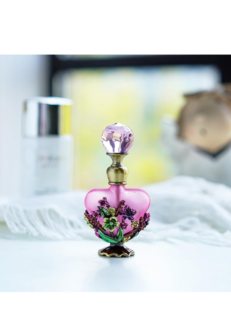 Excefore Vintage Refillable Crystal Decor Perfume Bottle, Fancy Decorative Perfume Bottle, Suitable for Home Decor Mother's Day Gift (Violet) - Image 3