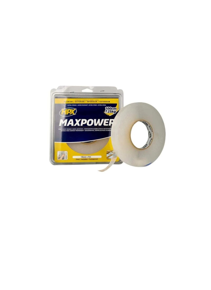 HPX Extra Strong Double Side Tape Transparent  19mm x 5m  - Image 2