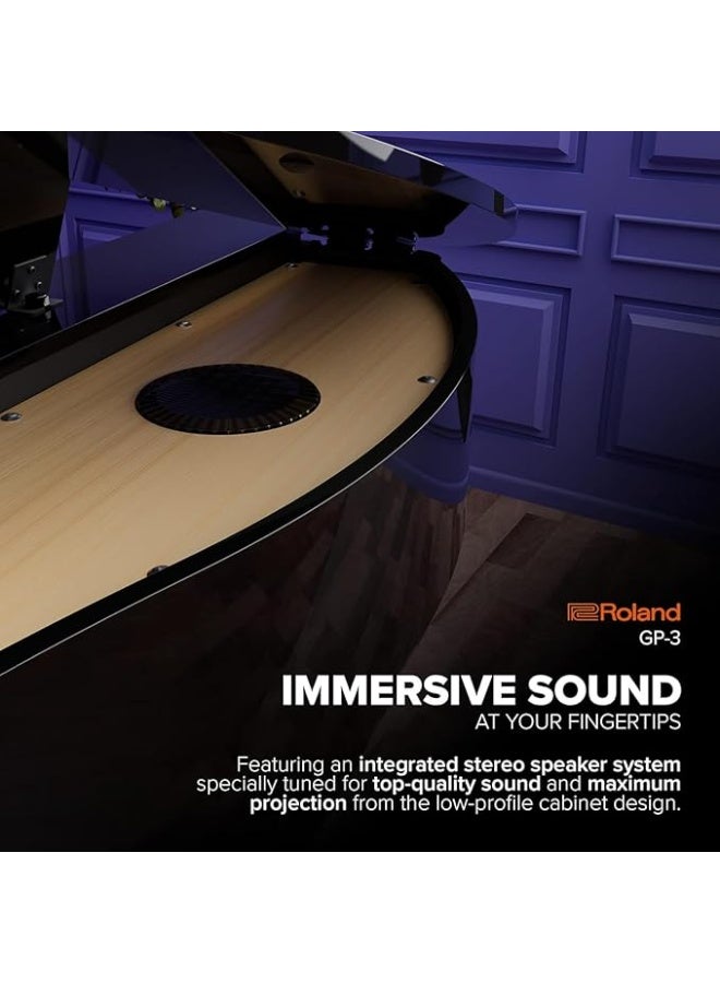 Roland GP-3 Digital Low-Profile Grand Space-Saving Footprint | Premium Piano Technologies | Authentic Tone and Touch | Immersive Sound | Onboard Bluetooth - Image 5