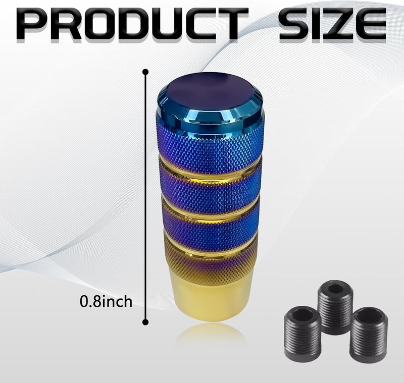Hirificing Weighted Aluminum Gear Shift Knob - 3.78" Universal Manual Shift Knob with Adapters - Image 2