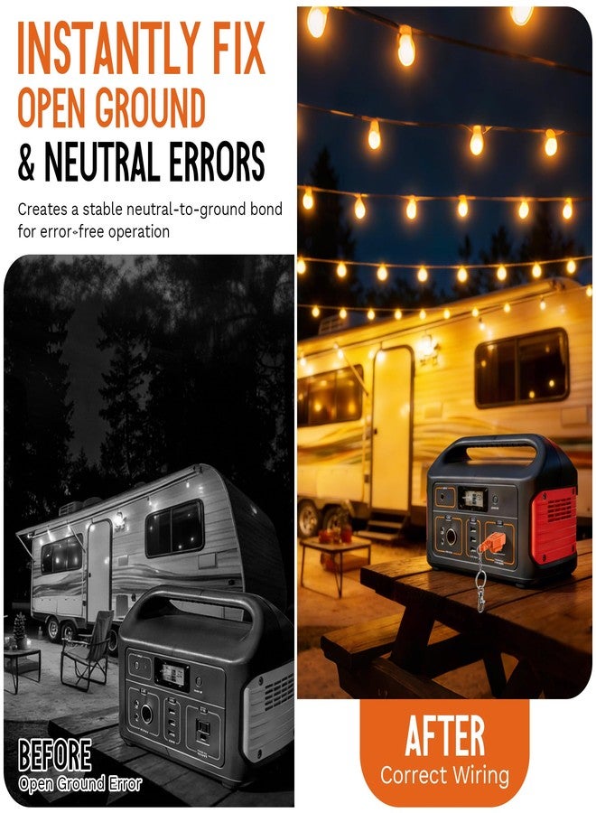 Dreyoo Neutral Ground Bonding Plug for Portable Inverter Generator - Essential for RV, Motorhome & Camper Safe Grounding(Orange,1 Pack) - Image 3