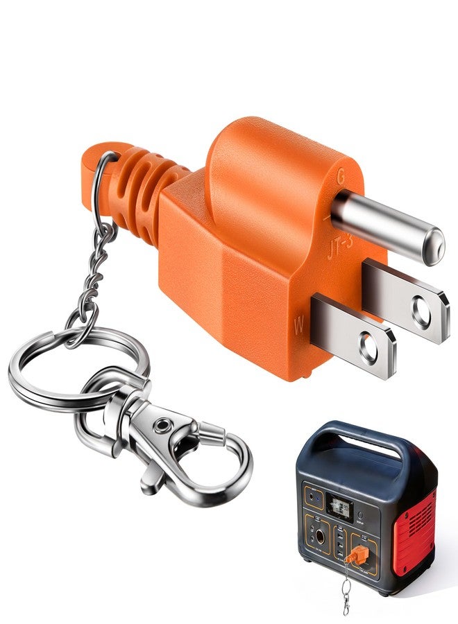 Dreyoo Neutral Ground Bonding Plug for Portable Inverter Generator - Essential for RV, Motorhome & Camper Safe Grounding(Orange,1 Pack) - Image 1