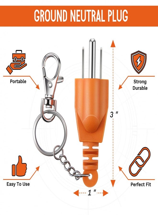 Dreyoo Neutral Ground Bonding Plug for Portable Inverter Generator - Essential for RV, Motorhome & Camper Safe Grounding(Orange,1 Pack) - Image 2