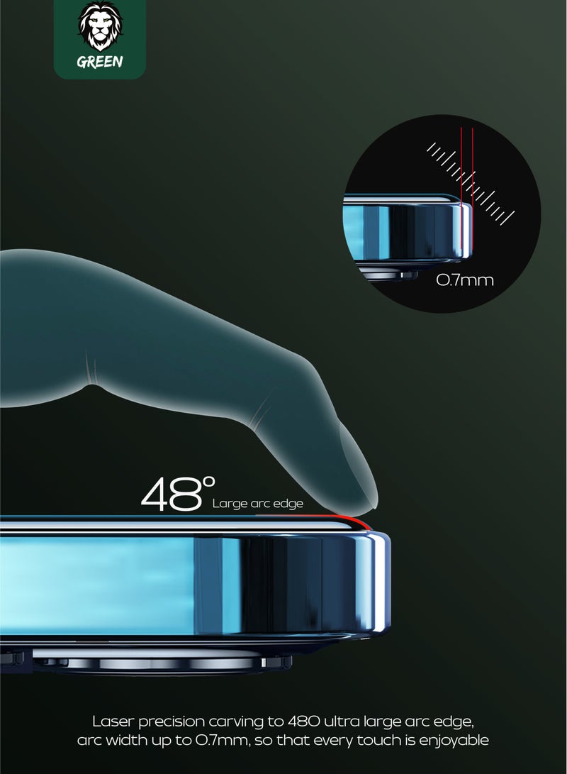 GREEN LION 9H Steve HD Glass Full Screen Protector for iPhone 12 / 12 Pro (6.1") / Anti-Scratch /Anti-Fingerprint / Bubble Free / Highly Responsive / Durable / Maximum Protection / High Quality - Clear - Image 5