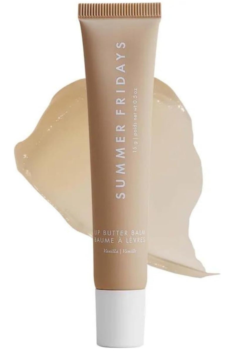 سامر فرايدايز بريق الشفاه من سومر فرايداي - مرطب شفاه وقشري لترطيب فوري ومظهر ناعم مع ترطيب - بلون خفيف مهدئ - فانيليا 15 جرام - Image 1