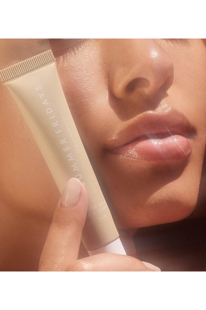 سامر فرايدايز بريق الشفاه من سومر فرايداي - مرطب شفاه وقشري لترطيب فوري ومظهر ناعم مع ترطيب - بلون خفيف مهدئ - فانيليا 15 جرام - Image 4