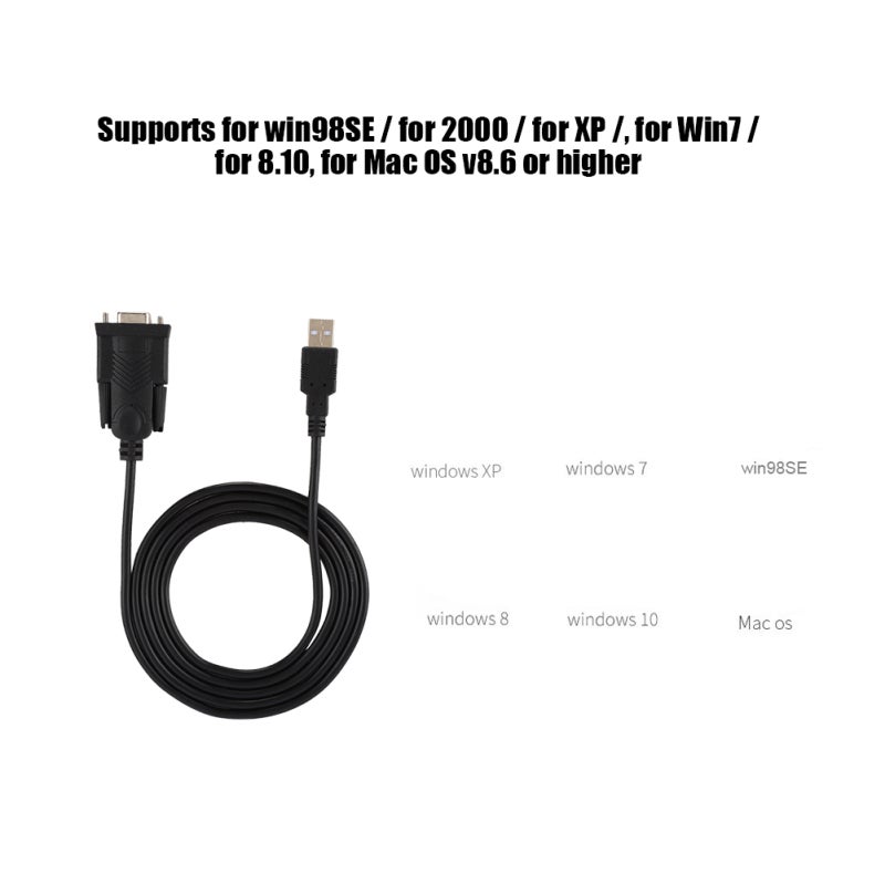 كابل محول USB 2.0 إلى منفذ تسلسلي RS232 DB9 موصل أنثوي عام بطول 1.5 متر - Image 4