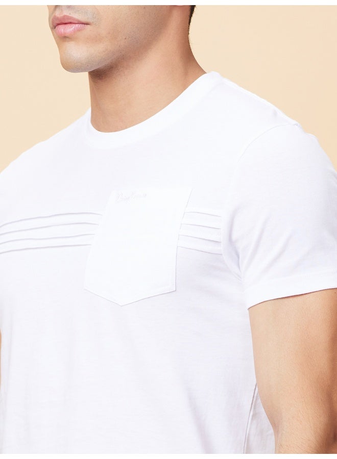 Being Human تي شيرت رجالي أبيض بياقة دائرية وأكمام قصيرة - Image 4