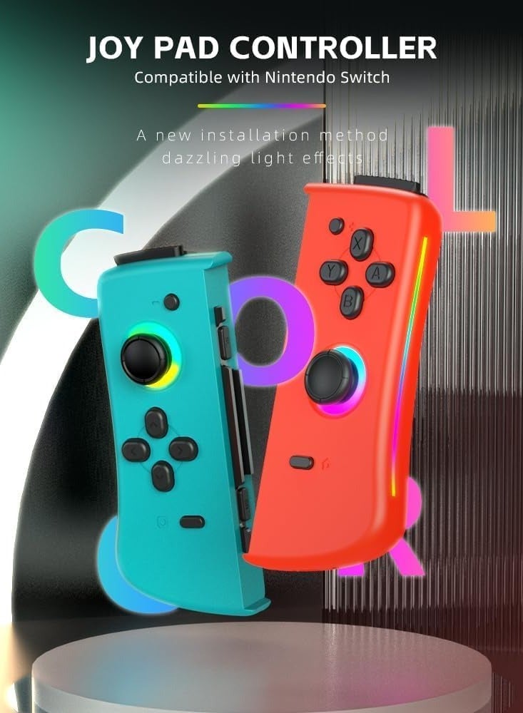 General The controller is compatible with Nintendo Switch, and the L/R controller replaces the joystick compatible with Nintendo Switch/Lite/OLED, with wake-up/screenshot/dual vibration/motion control functions  - Image 2