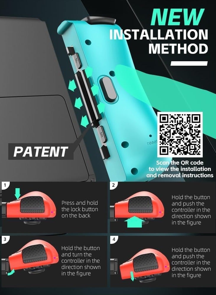 General The controller is compatible with Nintendo Switch, and the L/R controller replaces the joystick compatible with Nintendo Switch/Lite/OLED, with wake-up/screenshot/dual vibration/motion control functions  - Image 4