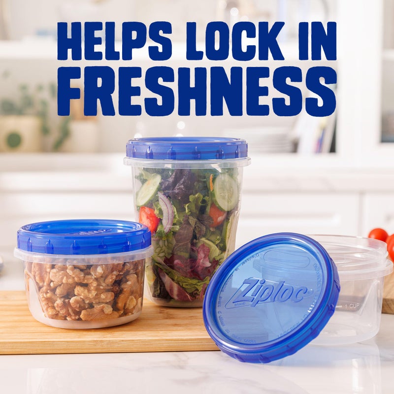 Ziploc Twist 'n Loc Food Storage Meal Prep Containers Variety Pack, 9 Count - Image 5