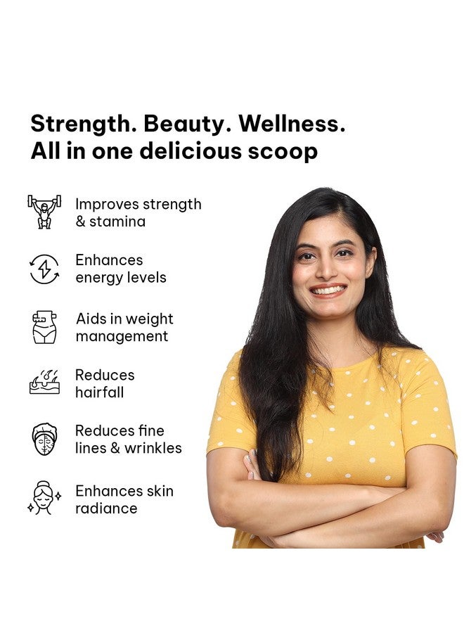 HealthKart hk vitals بروتين للنساء (شوكولاتة، 500غ) | بروتين نباتي مع الصويا، مصل اللبن، مزيج بناء الكولاجين، البيوتين، جارسينيا والشاي الأخضر | من أجل القوة والجمال - Image 4