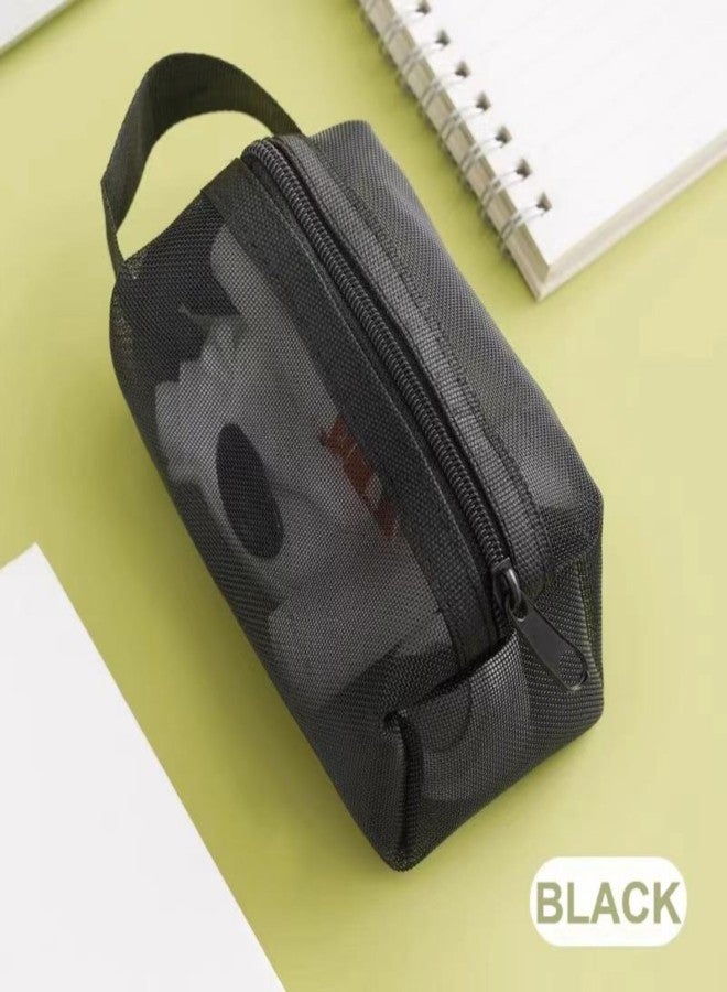 Mesh Organizer Pouch Mini Zipper Bag Cosmetic Purse Large Capacity Coin Key Wallet Portable Card Holder Lipstick Case - Image 4