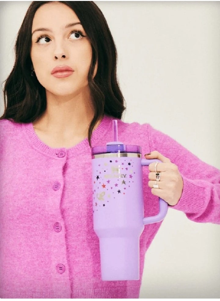 Stanley - Olivia Rodrigo X Limited Edition Stanley Cup 400z Quencher H2.0 Flowstate Tumbler – SS Vacuum Insulated Cup with Reusable Lid and Straw for Water, lced Tea, Coffee & Smoothies - Perfect Gift ldea - Image 1