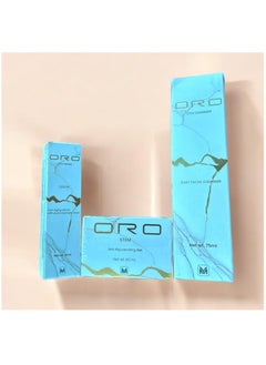 ORO STEM ORO Stem Cell Skincare Trio - Face Serum, Hydrating Face Gel & Daily Facial Cleanser with Natural Extracts- Anti-Aging,Hydrating & Purifying- Complete Facial Skincare Set for Radiant Skin.Luxury Gift  - Image 2