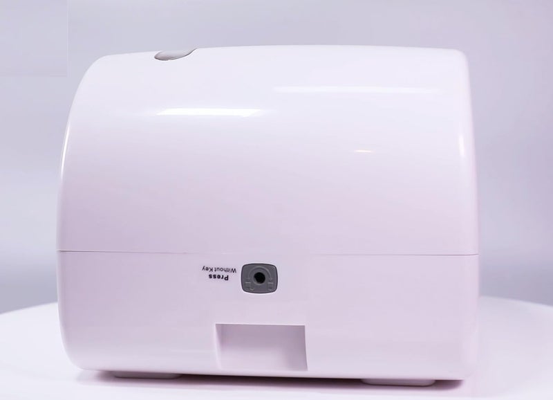 Dhwani Enterprise Dhwani Enterprise Plastic Professional Auto Cut HRT Roll Wall Mounted Dispenser Hand Roll Towel Dispenser White HRT Leaf  - Image 3