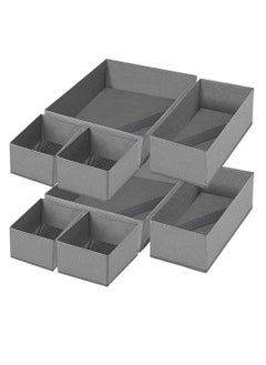 KASTWAVE Clothes Drawer Organizer, Foldable Drawer Organizer for Clothing, Underwear Drawer Organizer, Closet Organizer and Storage Box for Clothes, Underwear, Bras, Ties, Socks (8 Pack)  - Image 1