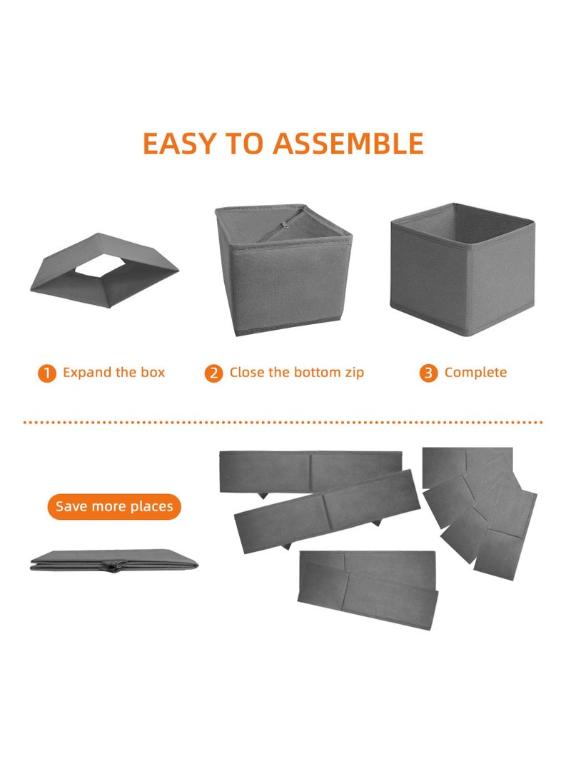 KASTWAVE Clothes Drawer Organizer, Foldable Drawer Organizer for Clothing, Underwear Drawer Organizer, Closet Organizer and Storage Box for Clothes, Underwear, Bras, Ties, Socks (8 Pack) - Image 5