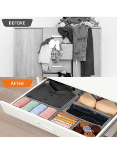 KASTWAVE Clothes Drawer Organizer, Foldable Drawer Organizer for Clothing, Underwear Drawer Organizer, Closet Organizer and Storage Box for Clothes, Underwear, Bras, Ties, Socks (8 Pack)  - Image 4